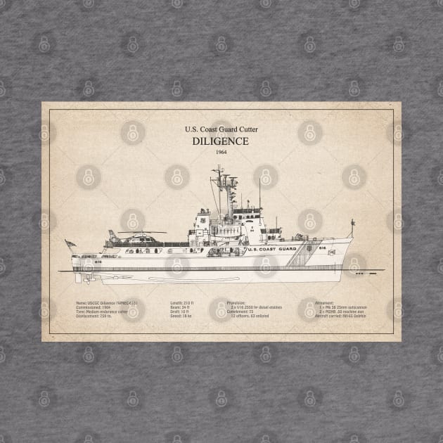 Diligence wmec-616 United States Coast Guard Cutter - SBD by SPJE Illustration Photography